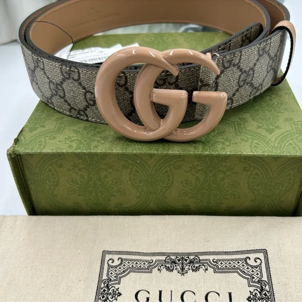 Men’s Gucci GG Marmont, supreme canvas belt size 126 cm/46in made in Italy